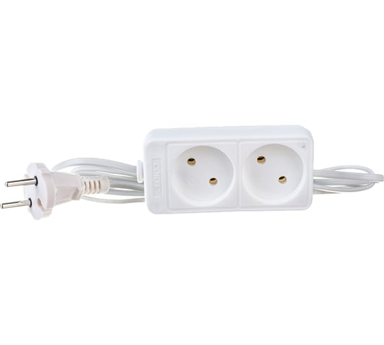 Изображение товара Бытовой удлинитель 1300 Вт 2гн. ШВВП 1,5м Союз 481S-0201