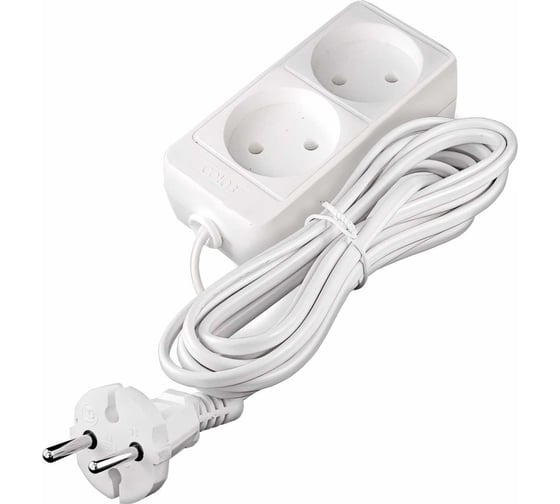 Изображение товара Бытовой удлинитель 1300 Вт 2гн. ШВВП 3м Союз 481S-0203