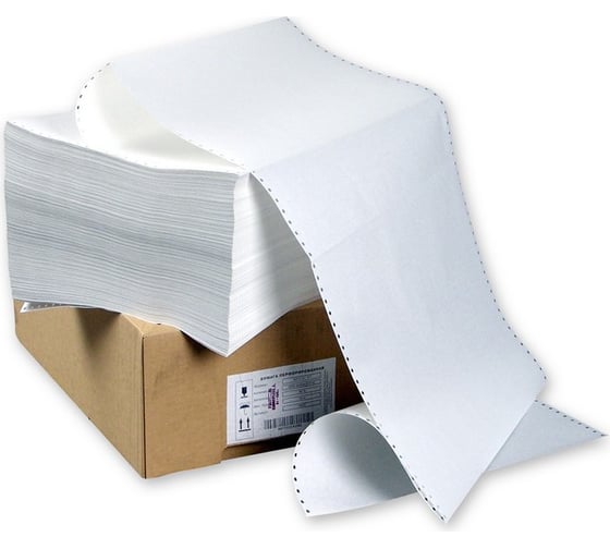 Изображение товара Бумага ProMega jet с неотрывной перфорацией однослойная 420 мм 12 белизна 100 2000 листов 8420