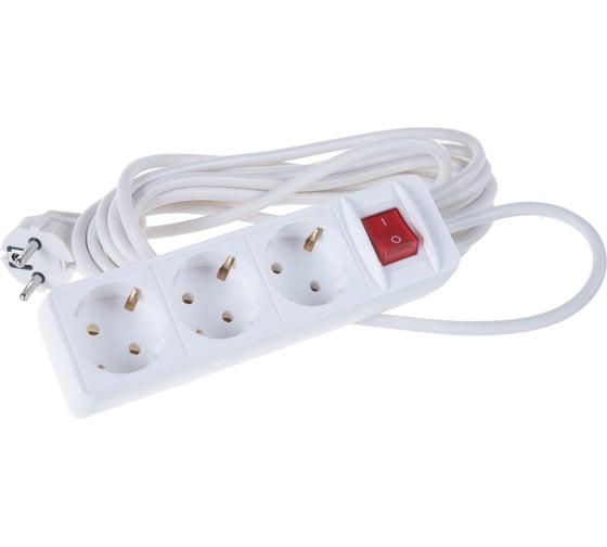 Изображение товара Бытовой удлинитель 2200 Вт 3гн. ПВС 5м Союз 481S-7305