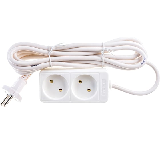 Изображение товара Бытовой удлинитель 2200 Вт 2гн. ПВС 3м Союз 481S-1203