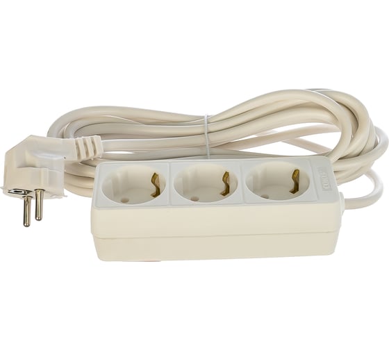 Изображение товара Бытовой удлинитель 3500 Вт 3гн. ПВС 5м Союз 481S-6305