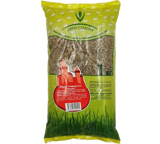 Изображение товара Газонная травосмесь Евро-Семена Евро-Универсал Бюджет 1 кг 57466