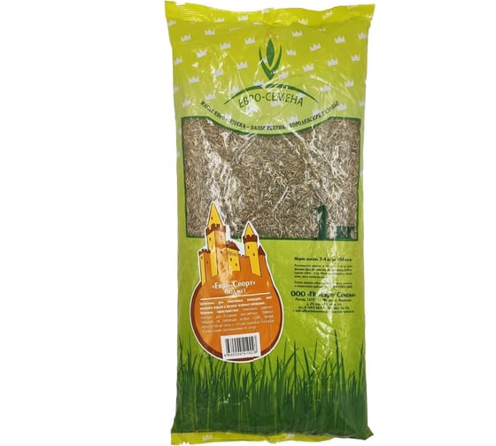 Изображение товара Газонная травосмесь Евро-Семена Евро-Спорт Бюджет 1 кг 57465