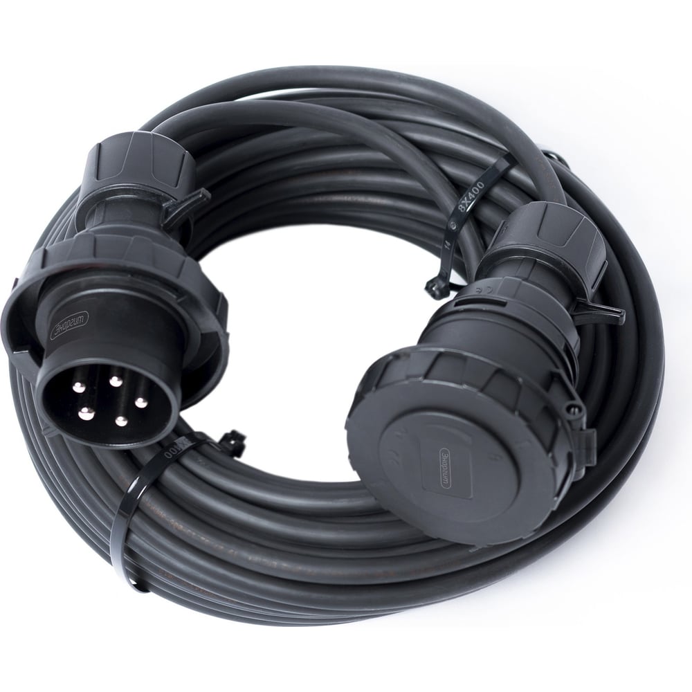 Удлинитель шнур энаргит, цвет черный КГ525-10-1-67-BLACK - фото 1