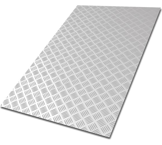 Изображение товара Алюминиевый рифленый лист квинтет МЕТАЛЛСЕРВИС 600x600x1.2 мм 1247876