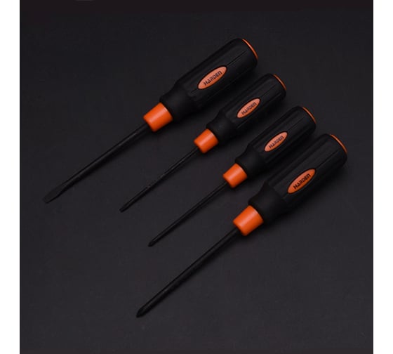 Изображение товара Набор из 4-х профессиональных отверток Harden из стали s2 550494