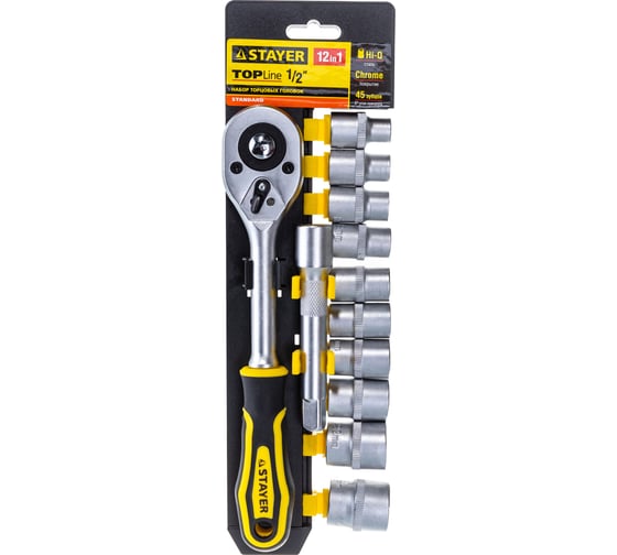 Изображение товара Набор STAYER STANDARD 1/2", 12 предметов 27750-H12