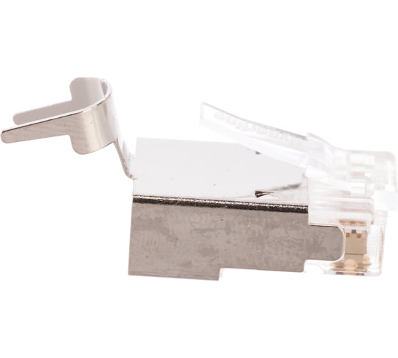 Изображение товара Разъем RJ-45 (8P8C) под витую пару, Hyperline PLUG-8P8C-UV-C6-TW-SH-10 49340
