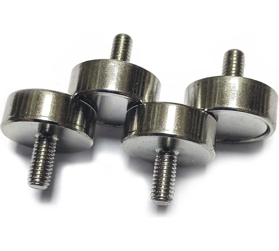 Изображение товара Магнитное крепление Проф-Магнит под гайку С12, в комплекте с шайбой и гайкой М3, сцепление 3.2 кг - 4 шт. PMYP-C-12