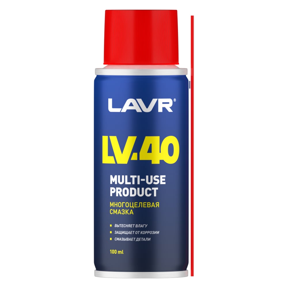 Изображение товара Многоцелевая смазка LAVR LV-40 100 мл для бытового и автомобильного применения