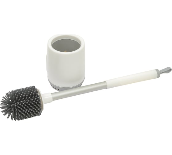 Изображение товара Туалетная щетка HAPPY PANDA HP-TE01 силиконовая, с подставкой и держателем на стену РТ-00068767