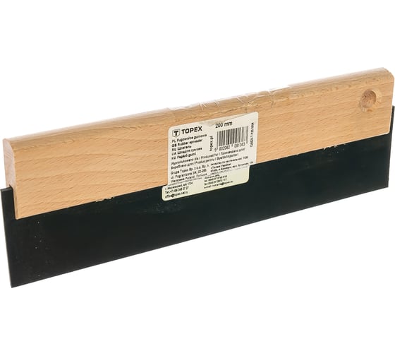 Изображение товара Резиновый шпатель TOPEX для швов, деревянная рукоятка 13A620
