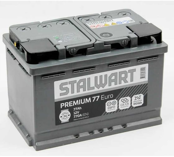 Изображение товара Аккумуляторная батарея Stalwart Premium 6СТ-77.0 STP 77.0