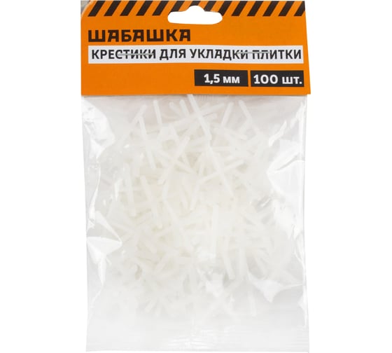 Изображение товара Крестики для плитки 1.5 мм, 100 шт ШАБАШКА 230283