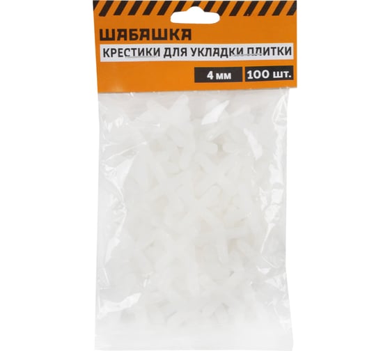 Изображение товара Крестики для плитки 4 мм, 100 шт ШАБАШКА 230287