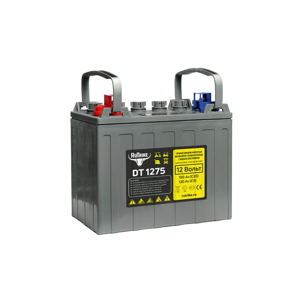 Изображение товара Тяговый аккумулятор Rutrike DT1275 12V120A/H C5 для лодочных моторов штабелеров погрузчиков
