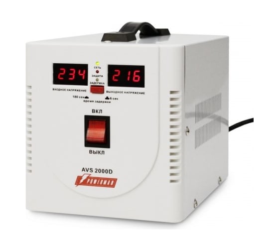 Изображение товара Стабилизатор напряжения Powerman 1ф 2 кВА AVS 2000 D 1192184