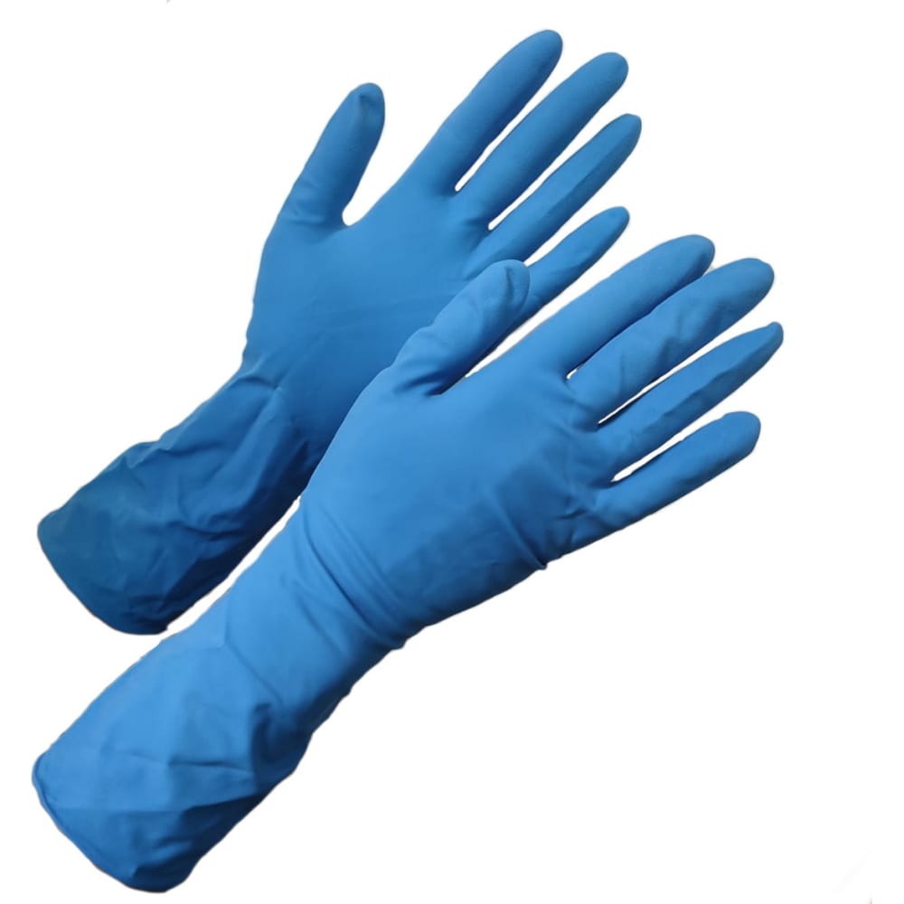 Латексные неопудренные перчатки Gward, размер 7, цвет синий