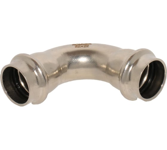 Изображение товара Угольник ROMMER 90 впр-впр, 22, из нержавеющей стали, прессовой Rss-0003-000022 RG0091KSNO8QNJ