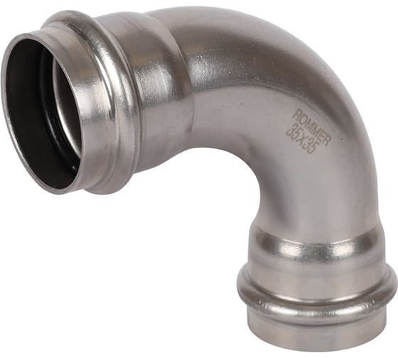 Изображение товара Угольник ROMMER 90 впр-впр, 35, из нержавеющей стали, прессовой Rss-0003-000035 RG0091KSNO94FL
