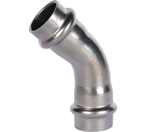 Изображение товара Угольник ROMMER 45 впр-впр, 18, из нержавеющей стали, прессовой Rss-0005-000018 RG0091KSNOBF86