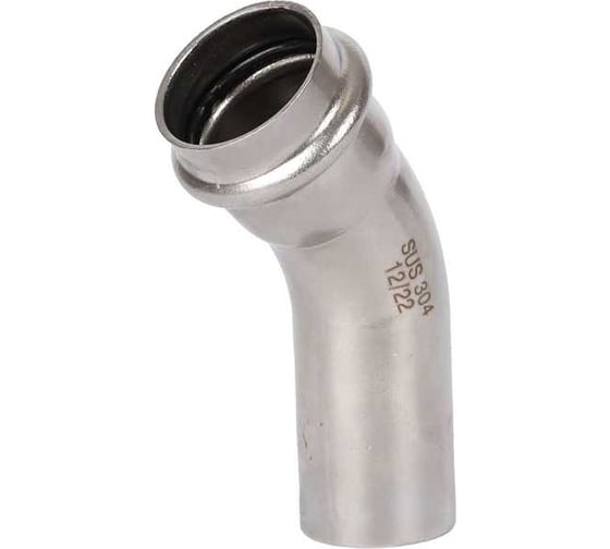 Изображение товара Однораструбный угольник ROMMER 45 впр-нпр, 35, из нержавеющей стали, прессовой Rss-0004-000035 RG0091KSNOASG0