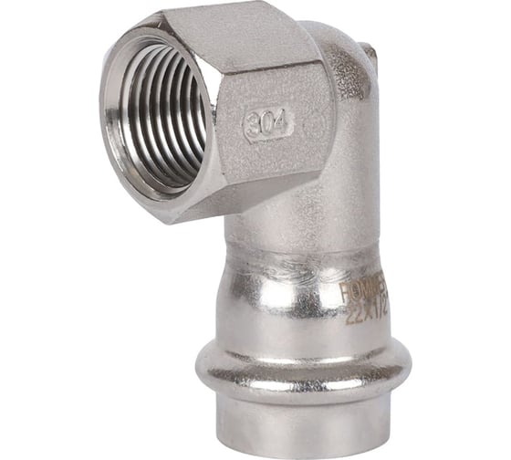 Изображение товара Угольник-переходник ROMMER впр-вр, 22x1/2, из нержавеющей стали, прессовой Rss-0009-002212 RG0091KSNOERH3