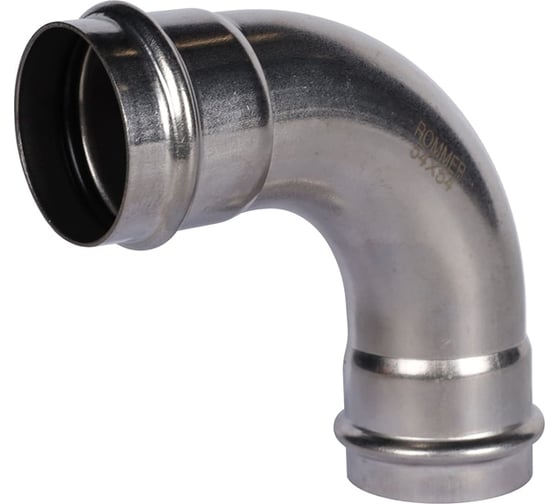 Изображение товара Угольник ROMMER 90 впр-впр, 54, из нержавеющей стали, прессовой Rss-0003-000054 RG0091KSNOA5FN