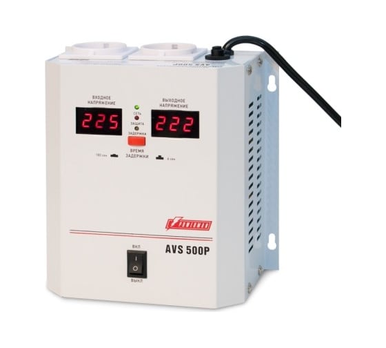 Изображение товара Настенный стабилизатор Powerman 1ф 0,5 кВА AVS 500 6049480