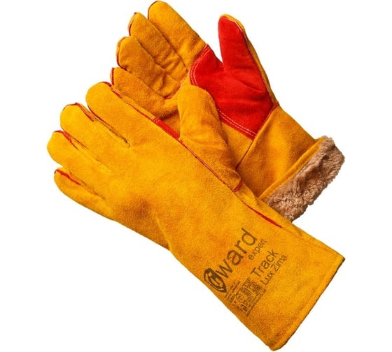 Изображение товара Краги из спилка GWARD Track Lux Zima оранжевого цвета с усиленной ладонью, утеплитель мех-мутон, р. XXL 6 пар XY241