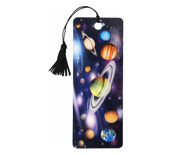 Изображение товара Закладка для книг BRAUBERG Вселенная 3D, объемная, с декоративным шнурком-завязкой 125757