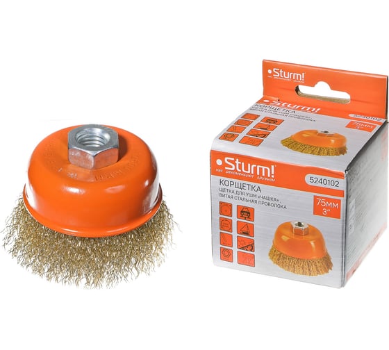 Изображение товара Корщетка-насадка для УШМ тип чашка Sturm М14 5240102