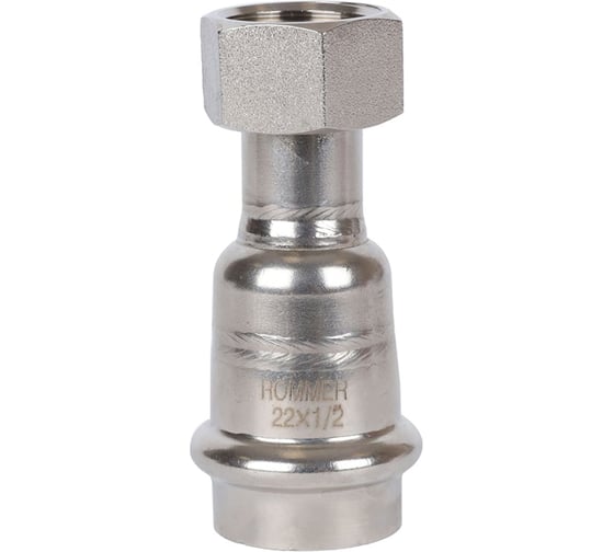 Изображение товара Переходник с накидной гайкой ROMMER Rss-0026-002212 впр-вр, 22x1/2, из нержавеющей стали, прессовой RG0091KSNPE2VO