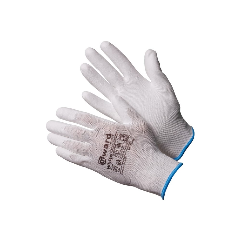 Нейлоновые перчатки Gward, цвет белый, размер XL