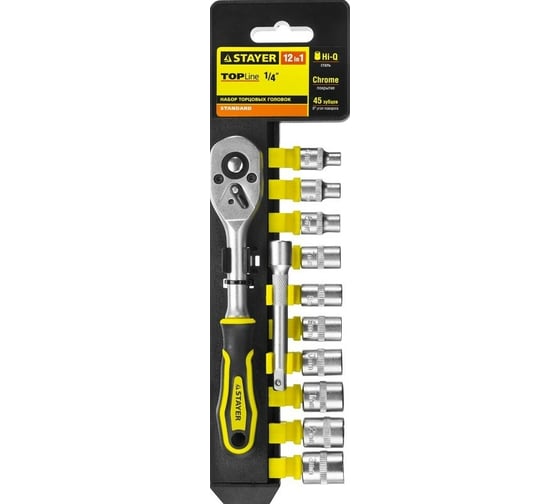 Изображение товара Набор STAYER STANDARD 1/4", 12 предметов 27754-H12