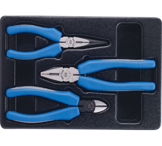Изображение товара Набор плоскогубцев и бокорезов (ложемент, 3 предмета) KING TONY 9-40103GP
