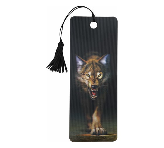 Изображение товара Закладка для книг Волк 3D BRAUBERG, объемная, с декоративным шнурком-завязкой 6 шт 125756