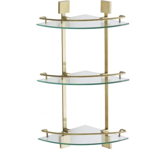 Изображение товара Полка Savol угловая, тройная, стеклянная S-065322C-3 24573