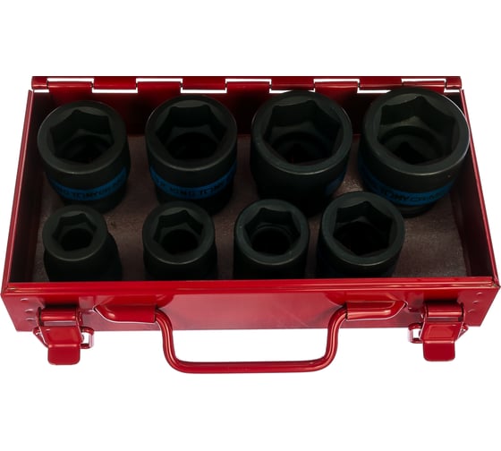 Изображение товара Набор ударных торцевых головок (3/4", шестигранные, 19-38 мм, 8 предметов) KING TONY 6408MP10