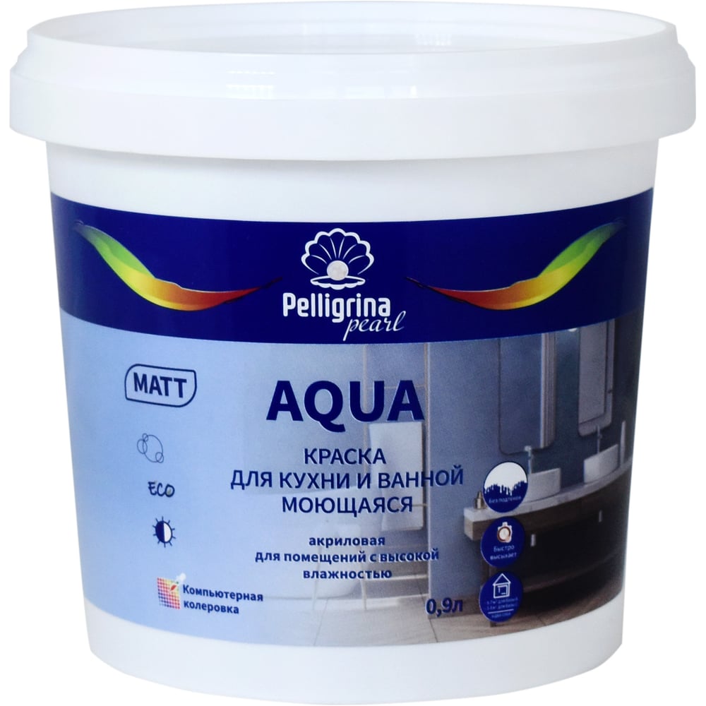 Краска для кухни и ванной PELLIGRINA PAINT туалетная вода мужская aqua fresh 100 мл