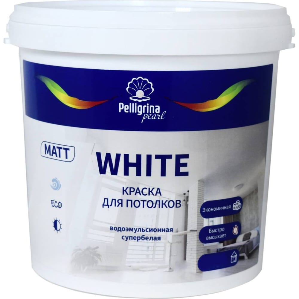 Краска для потолков PELLIGRINA PAINT окно пластиковое пвх veka двустворчатое 1410x1160 мм вxш двуxкамерный стеклопакет белый белый