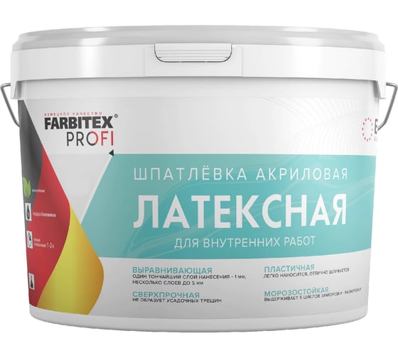 Изображение товара Шпатлевка Farbitex акриловая латексная (16.0кг) ПРОФИ 4300011515