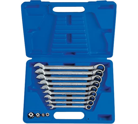 Изображение товара Набор комбинированных трещоточных ключей (8-19мм, 13 предметов) KING TONY 13113MR