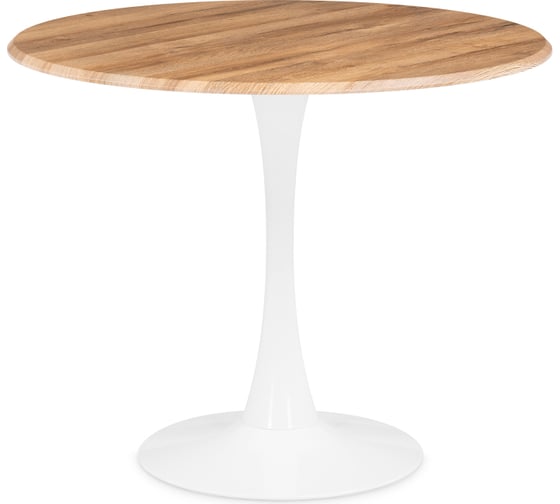 Изображение товара Деревянный стол Woodville Тулип 90x73 см, дуб вотан/белый 530836
