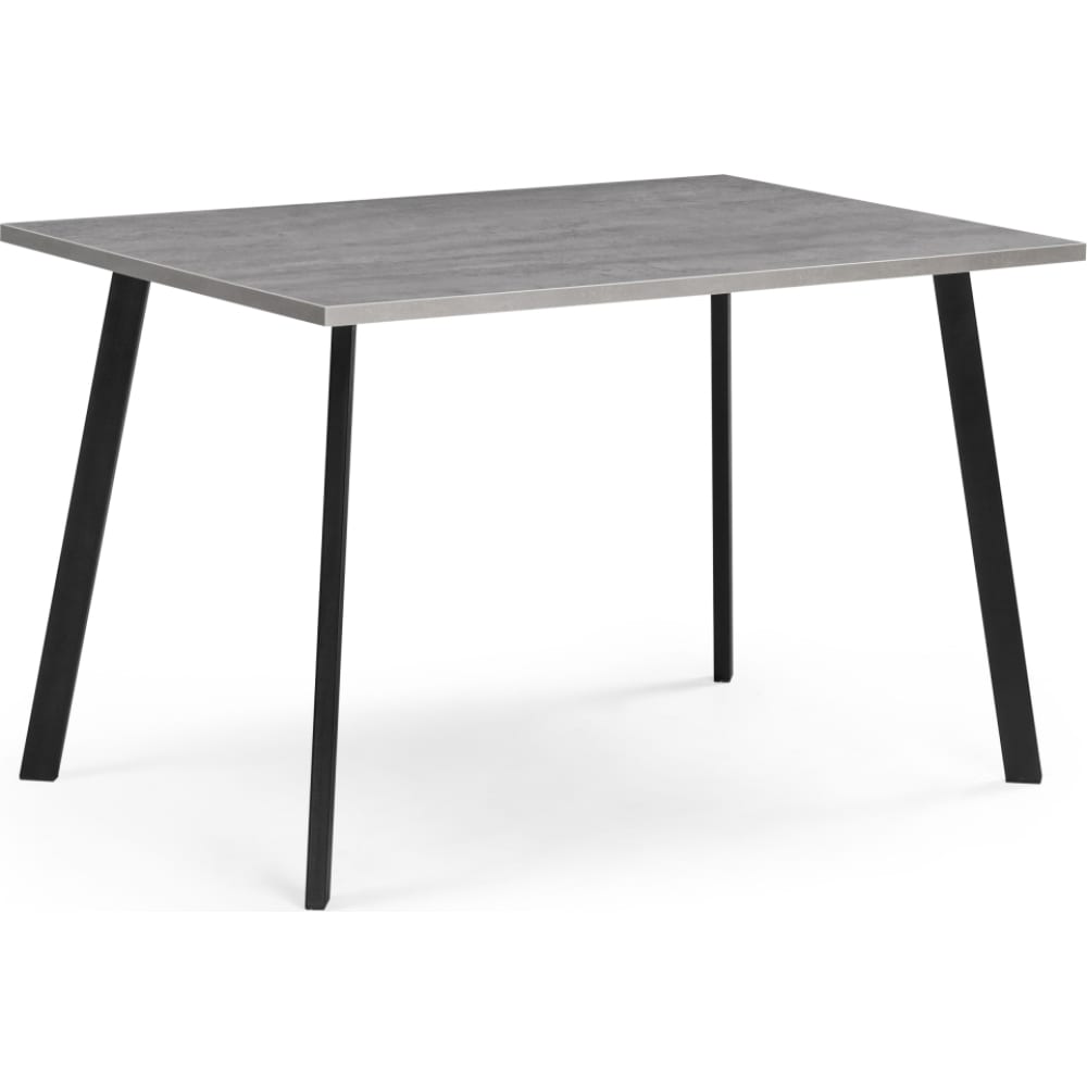 Деревянный стол Woodville, цвет бетон/черный матовый 534914 Тринити Лофт - фото 1