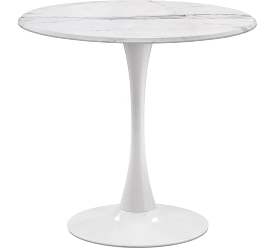 Изображение товара Деревянный стол Woodville Тулип 90x73 см, мрамор белый 530834
