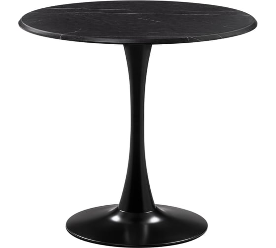 Изображение товара Деревянный стол Woodville Тулип 90x73 см, мрамор черный 530835