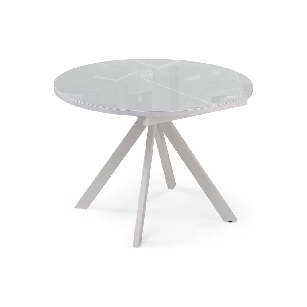 Стеклянный стол Woodville, цвет белый 516557 Ален - фото 1
