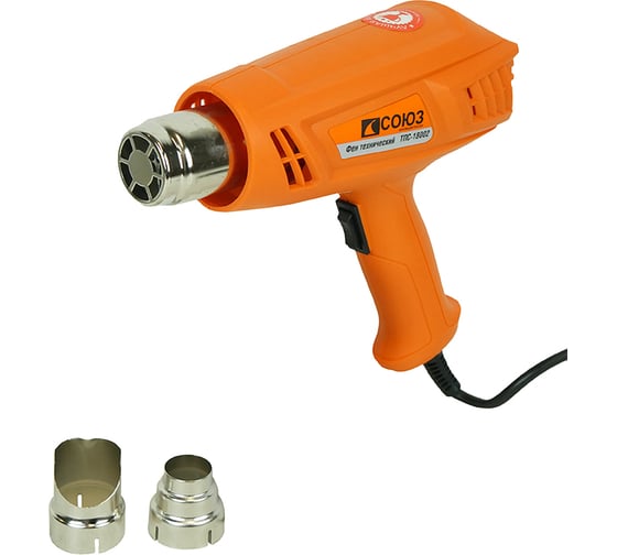 Изображение товара Технический фен Союз 1800 Вт, 2 ступени, 2 насадки ТПС-18002